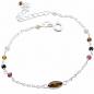 Preview: Silberarmband mit bunten Turmalin Steinen