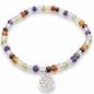 Preview: Chakra Armband mit vielen facettierten Steinen