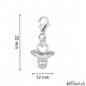 Preview: silber Charm Engelsflügel mit Karabiner