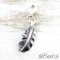 Preview: feather Charm Silver Sterling