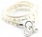 Preview: Gravur Anhänger Lederarmband 925 silber theBead mit echten Perlen und eine tolle Geschenkidee