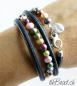 Preview: Modulperlen Armband aus Leder und Glas theBead