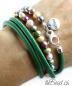 Preview: Modulperlen Armband aus Leder und Glas theBead