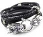 Preview: Armband aus Leder mit Drachenkopf theBead