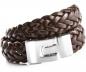 Preview: men leather bracelet flat braided