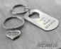 Preview: keychain hearts made of stainless steel