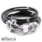 Preview: Trendarmband in Grau mit Elefant Nappaleder theBead
