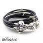 Preview: Nappaleder Armband Exclusiv 925 Sterling Silber theBead