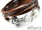 Preview: Drachenkopf Lederarmband aus 925 sterling silber the Bead