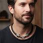 Preview: elefanten lederhalskette aus echtsilber und leder