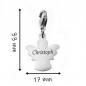 Preview: edelstahl engel charm mit karabiner