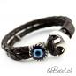 Preview: Evil Eye lederarmband mit Anker vom Schmuck Onlineshop theBead Trendschmuck aus Leder theBead