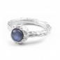 Preview: ring Silber Fingerring mit  kyanit lsteinen und grünem amethyst sowie bergkristall
