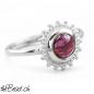 Preview: damen fingerring aus 925 sterling silber mit Granat