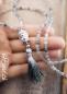 Preview: Buddha Silberquarz Halskette mit Quaste