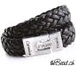 Preview: men leather bracelet flat braided