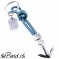 Mobile Preview: tuerkises Anker Schlüsselanhänger aus Leder und Edelstahl ring tolles herren und männer geschenk