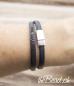 Preview: Lederarmbänder für damen und herren graviert als geschenkidee