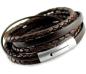 Preview: brown choco braided leather bracelet for men