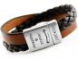 Preview: BRAUNES unique Damen und Herren Lederarmband in schwarz mit Magnetverschluss Nickelfrei