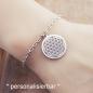 Preview: blume des lebens edelstahl Armband mit gravur anhänger