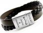 Preview: Damen und Herren Lederarmband in schwarz mit Magnetverschluss Nickelfrei