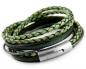 Preview: Herren Lederarmband in Grün the Bead