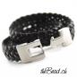 Preview: braided leather bracelet for men with magnetic clasp