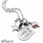 Preview: gravur collier halskette mit herz und perle