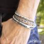 Preview: Veganes Wickelarmband mit Hebeldruck Verschluss