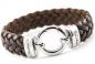 Preview: dunkelbraunes herren lederarmband mit gravur