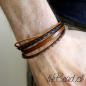 Preview: Herrenschmuck Lederarmband in Braun von thebead