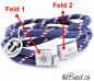 Preview: magnetverschluss gravurarmband herrenarmband in braun mit gravur