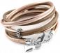 Preview: Lederarmband mit Muschel Anhänger und Perle vom schweizer schmucklabel thebead rosevergoldet theBead