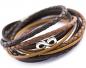 Preview: Armbänder Infintiy Herren Lederarmband in braun von theBead