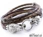 Mobile Preview: Krokodil Lederarmband mit 925 Silber theBead