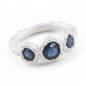 Preview: ring Silber Fingerring mit  kyanit lsteinen und grünem amethyst sowie bergkristall