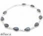 Preview: silberarmband mit Labradorit Steinen