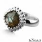 Preview: Silber Fingerring mit  labradorit