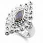 Preview: Silber Fingerring mit  labradorit und silber