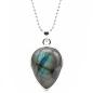 Preview: Labradorit silberhalskette mit Silberkette