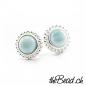 Preview: echtsilber 925 sterling silber ohrstecker mit larimar steinen