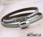 Preview: wrap leather bracelet with engraving magnetic stainless steel