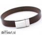 Preview: leather bracelet with engraving magnetic