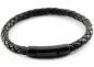Preview: Lederarmband schwarz mit Gravur verschluss geschenkidee