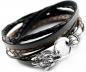 Preview: Herren Armband mit geflochtenem Leder und Tigerkopf the Bead