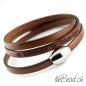 Preview: surfer wrap leather bracelet with engraving magnetic