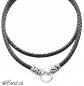 Preview: Männerschmuck Lederkette aus geflochtenem Leder Schmuckshop thebead