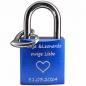 Preview: Liebesschloss mit Gravur und Herz Anhänger