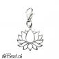 Preview: Charm LOTUS Anhänger aus echtsilber Charms von thebead